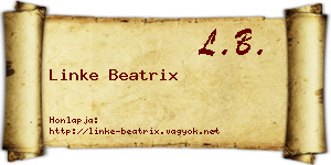 Linke Beatrix névjegykártya